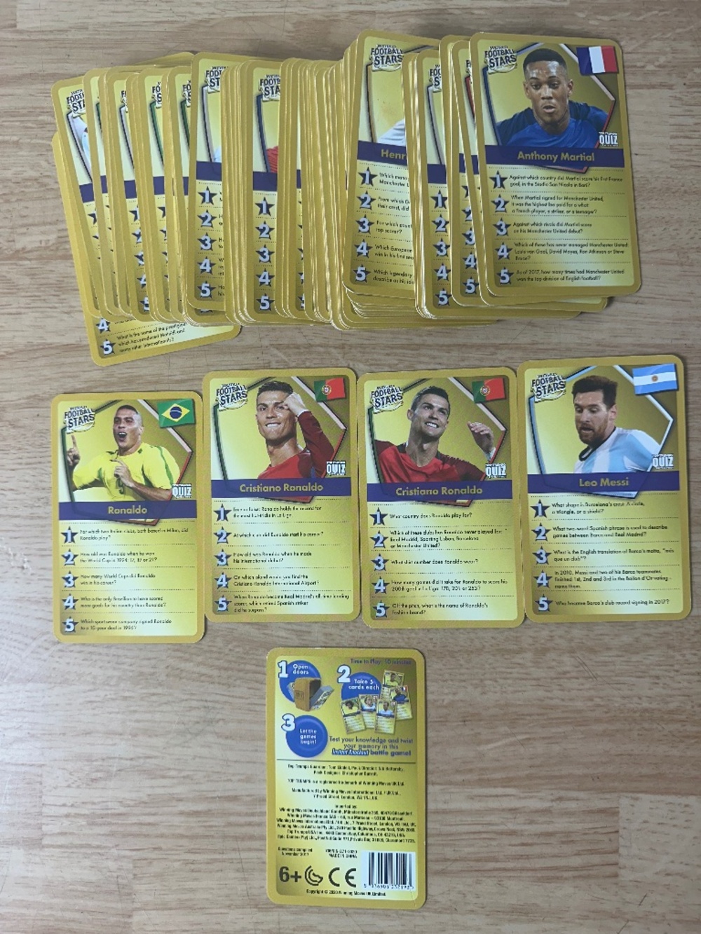 CRISTIANO RONALDO LEO MESSI 2019 TOP TRUMPS WORLD FOOTBALL STARS SOCCER CARDS